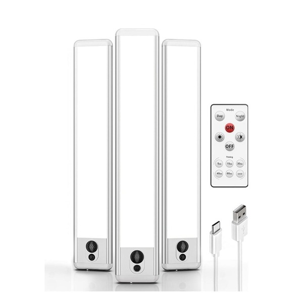 New EZVALO Under Cabinet Lights, LED Closet Lights Wireless USB Charging, Motion - Picture 3 of 12